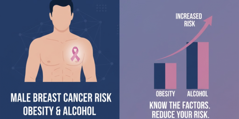 Male Breast Cancer Risk from Obesity and Alcohol